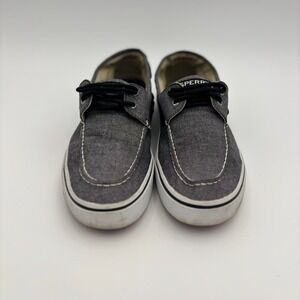 Sperry Bahama II Boat Shoes Mens Size 12 Gray Excellent Canvas Sneakers STS13143